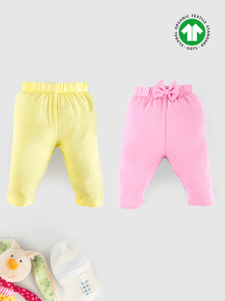 Bamboo 2Pc Sets- Pant Combo | Yellow | Pink