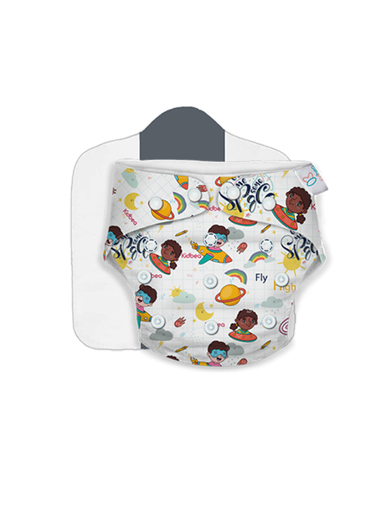 Premium Adjustable Baby Cloth Diaper For 5Kg-17Kg | 03 months to 3 years |  Print May Vary (Pack of 1 )