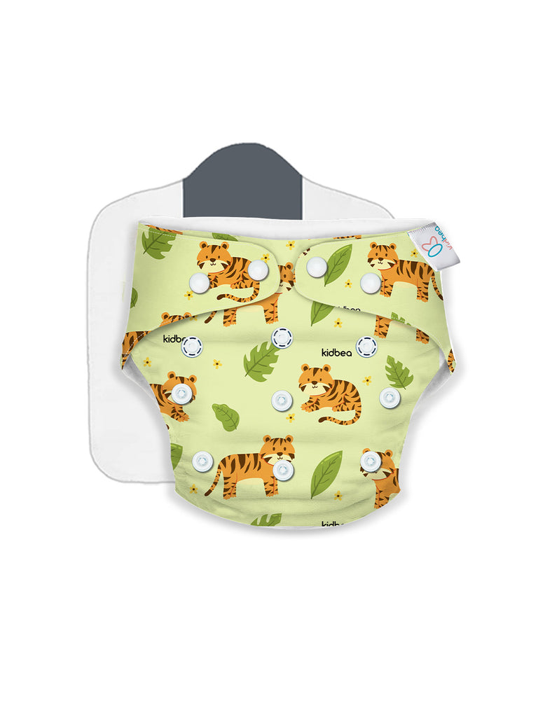 Premium Adjustable Baby Cloth Diaper For 5Kg-17Kg | 03months to 3 years | Tiger Print