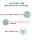 Pack OF 2 | Premium Adjustable Baby Cloth Diaper For 5Kg-17Kg | 03 months to 3 years