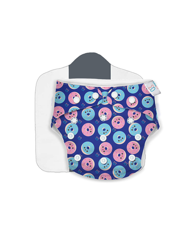 Premium Adjustable Baby Cloth Diaper For 5Kg-17Kg | 03 months to 3 years | Donut Print