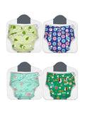 Pack OF 4 | Premium Adjustable Baby Cloth Diaper | 5Kg-17Kg | 03months to 3 years | Assorted