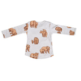 Kidbea Organic Cotton Bear Printed T-Shirt with Pyjama set